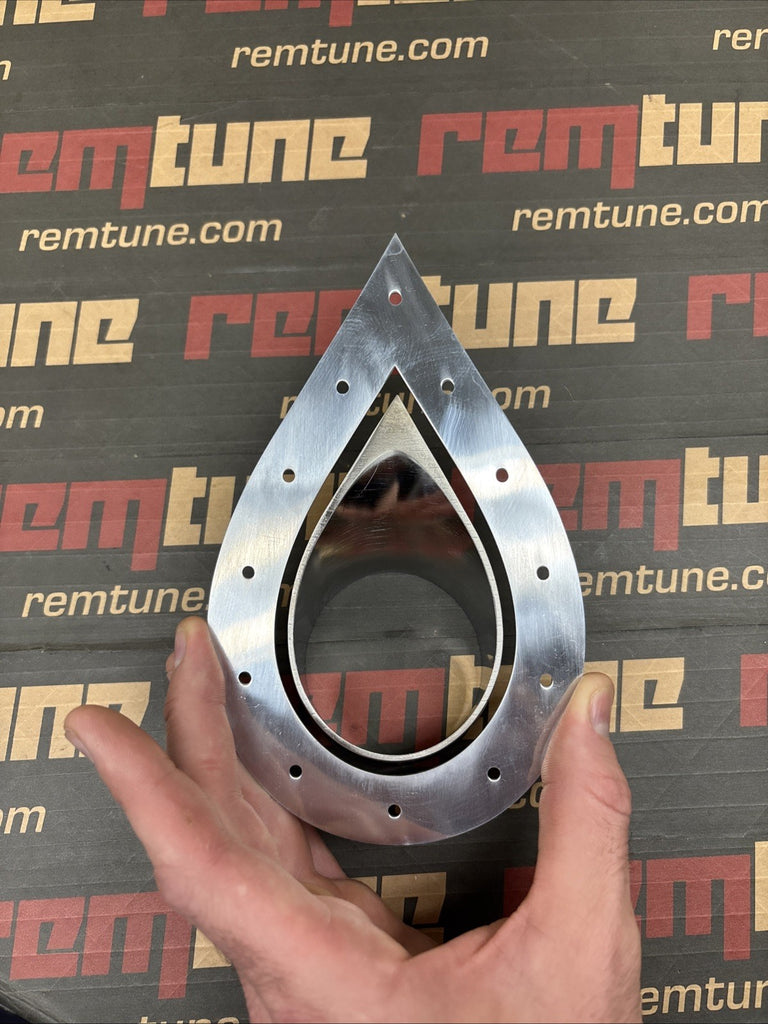 Remtune 2.5” Stainless Tear Drop With Trim Plate Exhaust Turbo Wastegate 63mm