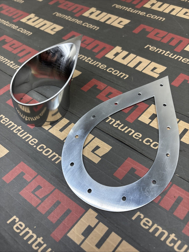 Remtune 2.5” Stainless Tear Drop With Trim Plate Exhaust Turbo Wastegate 63mm