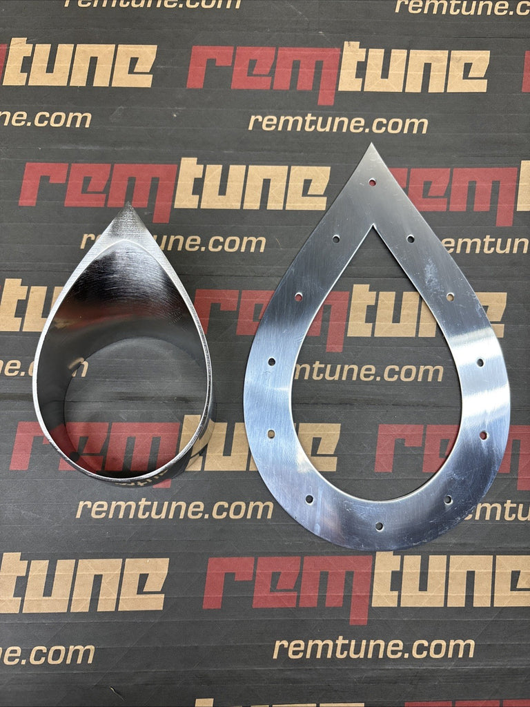 Remtune 3” Stainless Tear Drop With Trim Plate Exhaust Turbo Wastegate 76mm