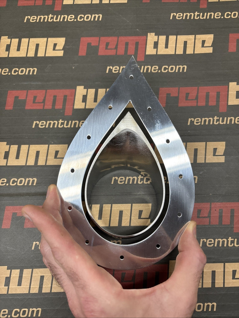 Remtune 3” Stainless Tear Drop With Trim Plate Exhaust Turbo Wastegate 76mm