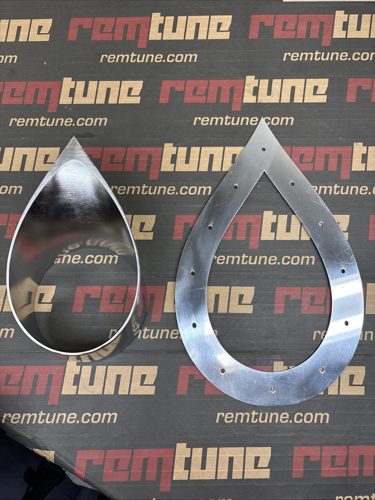 Remtune 4” Stainless Tear Drop With Trim Plate Exhaust Turbo Wastegate 102mm