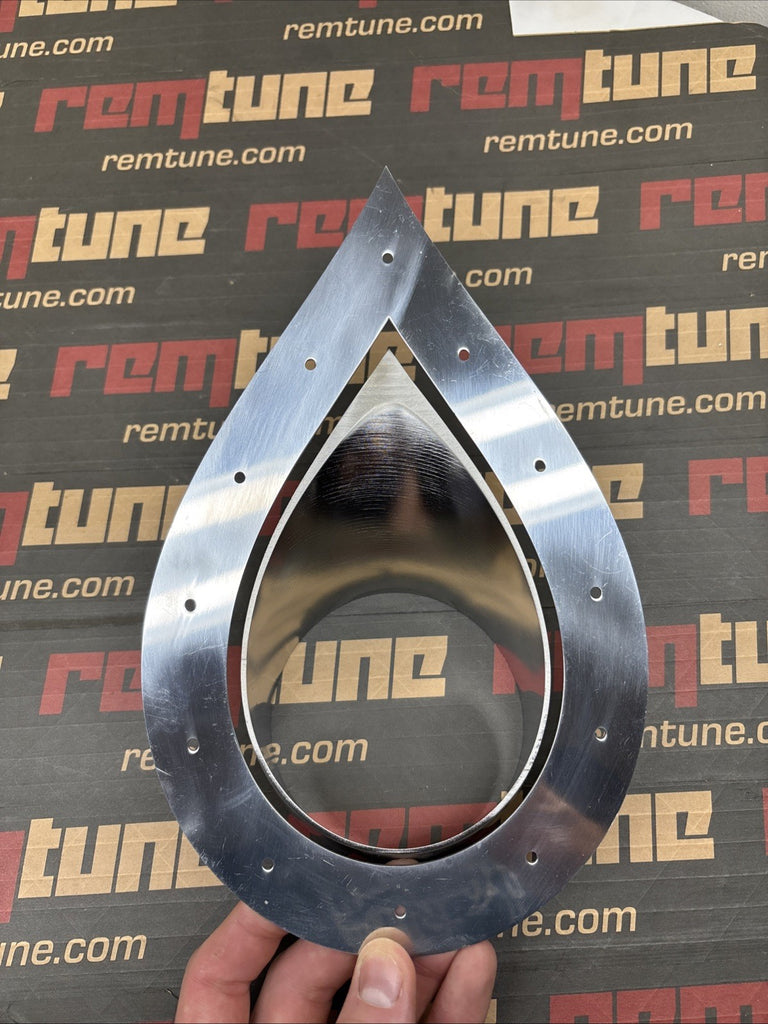 Remtune 4” Stainless Tear Drop With Trim Plate Exhaust Turbo Wastegate 102mm