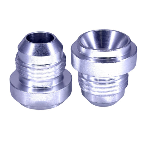 REMTUNE Brand 8AN Male Billet - ALUMINUM Weld On Bung Fitting For Secure & Reliable Connections - AN8 Fitting Weld Bungs for Fabrication Projects - (2 Pcs)