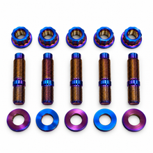 Load image into Gallery viewer, Honda K Series K20 / K24 Burnt Titanium Exhaust Stud Kit M10 x 1.25 x 45mm 5pk