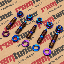 Load image into Gallery viewer, Honda K Series K20 / K24 Burnt Titanium Exhaust Stud Kit M10 x 1.25 x 45mm 5pk