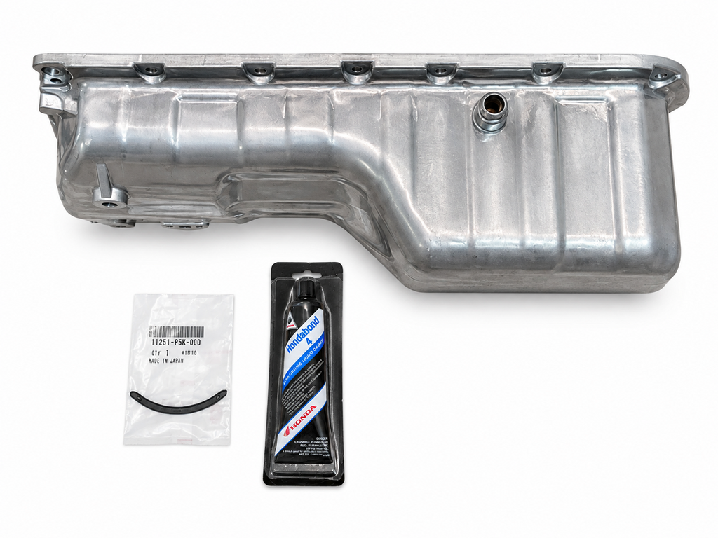 Honda H22A4 Vtec Turbo Oil Pan For Return Aluminum 10AN Fitting Welded W/ Gasket
