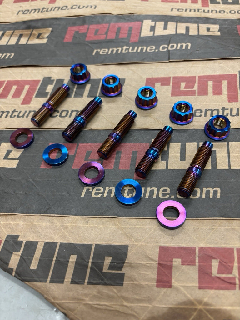 Honda K Series K20 / K24 Burnt Titanium Exhaust Stud Kit M10 x 1.25 x 45mm 5pk