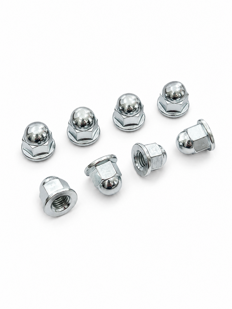 Valve Cover Nut - Fits Honda and Acura - Polished Zinc Coated Steel - 8 Pack