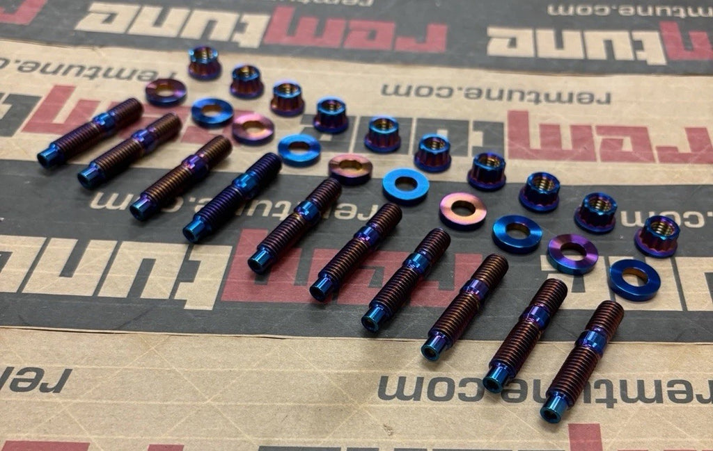 Honda B Series B16 B18 B20 Burnt Titanium INTAKE Stud Kit M8 x 1.25 x 45mm 10pk